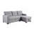 Upholstered Pull Out Sectional Sofa With Chaise-266153251
