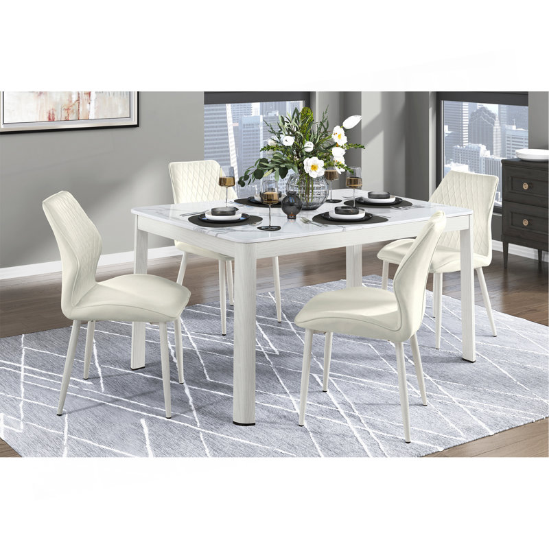 Ensemble de 2 chaises d'appoint Modern, Beige