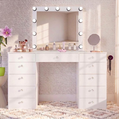 Meuble-lavabo avec grand miroir sans cadre Boahaus Zoey