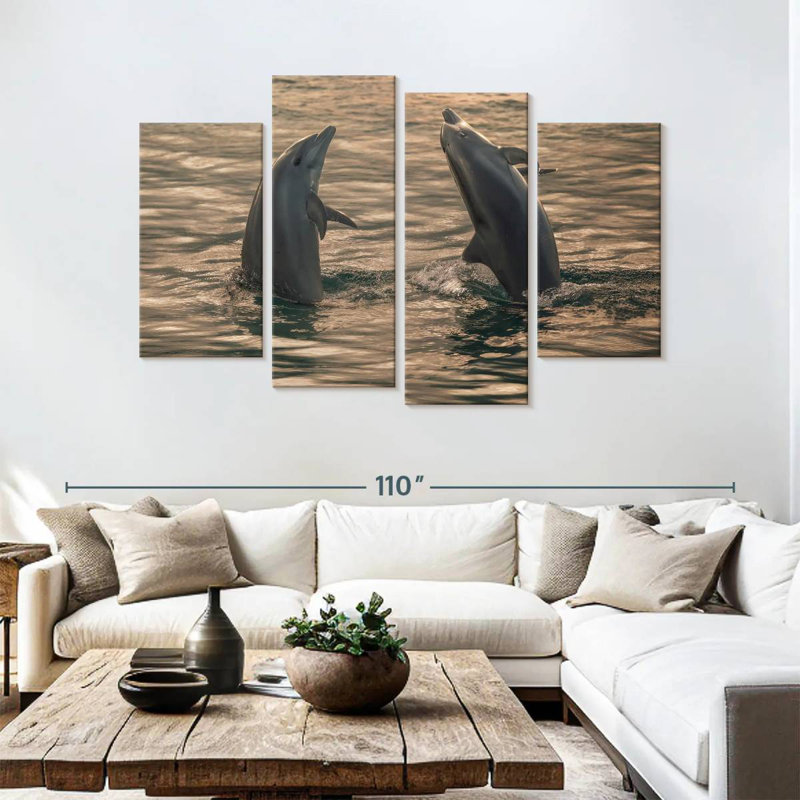 Dancing Dolphins, 54" H x 84" W