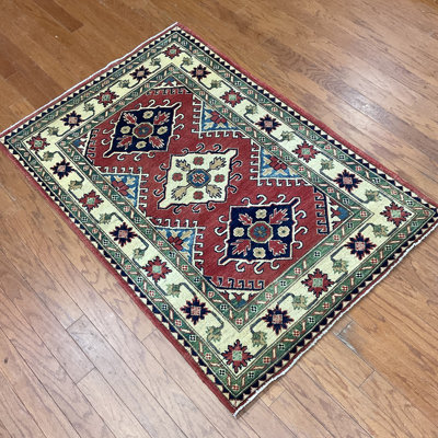  Handmade Kazak Wool Rug