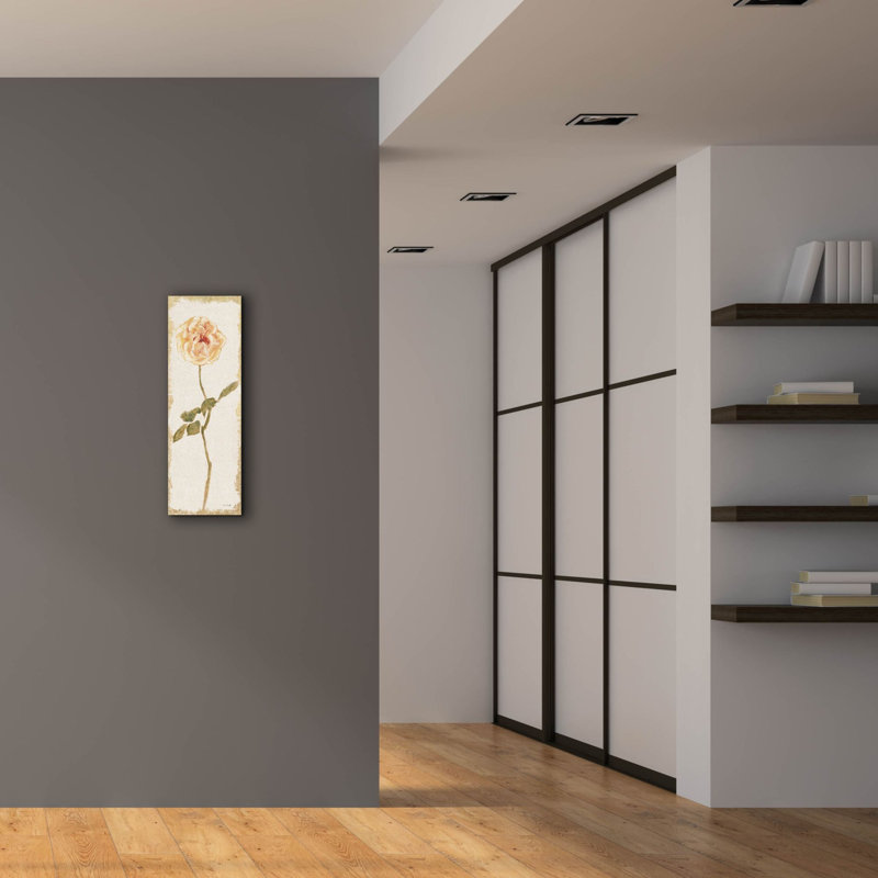 «Pale Rose Panel Light» par Cheri Blum, art mural sur toile, H 36 po x l 12 po x P 0,75 po