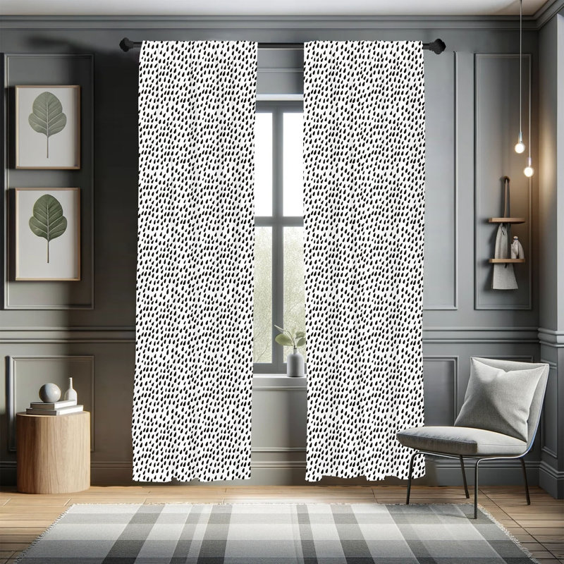 Panneau coulissant semi-diaphane avec passe-tringle Rain, 28 po x 63 po