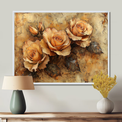 Inayat Roses Earth Tones Blooms I - Roses, art mural