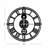 Elegant Black Metal Wall Clock, 19.3 x 19.3 inches | Durable 100% Metal with 0.06 inch Thickness | Easy Wall Mounting, Requires 1 AA Battery | Modern Design for Living Room, Office, or Home Decor