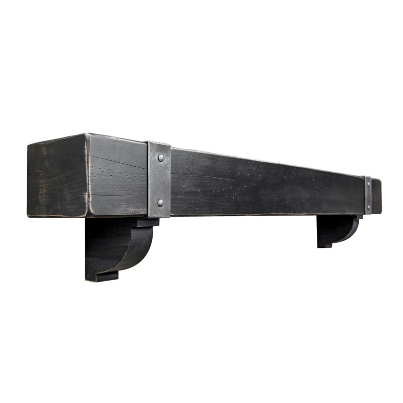 Breckenridge Fireplace Mantel with Steel Straps, 72"