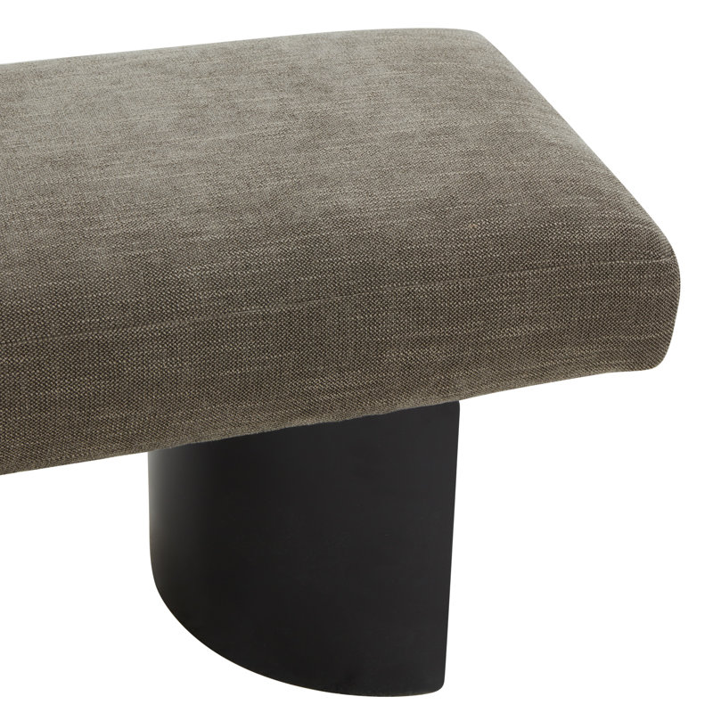 Banc en métal Axelle, Lin brun