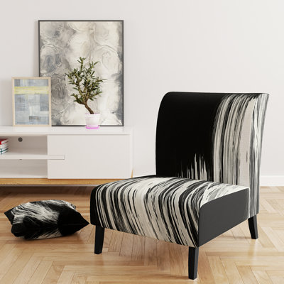 Brechta Vibrant Curve Design II - Velvet Upholstered Modern Slipper Chair