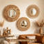 Ensemble de miroirs muraux Boho Rapia