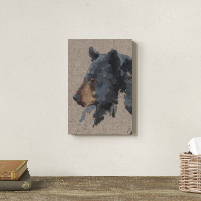 Big Bear IV, H 12 po x l 8 po, Toile tendue, Non