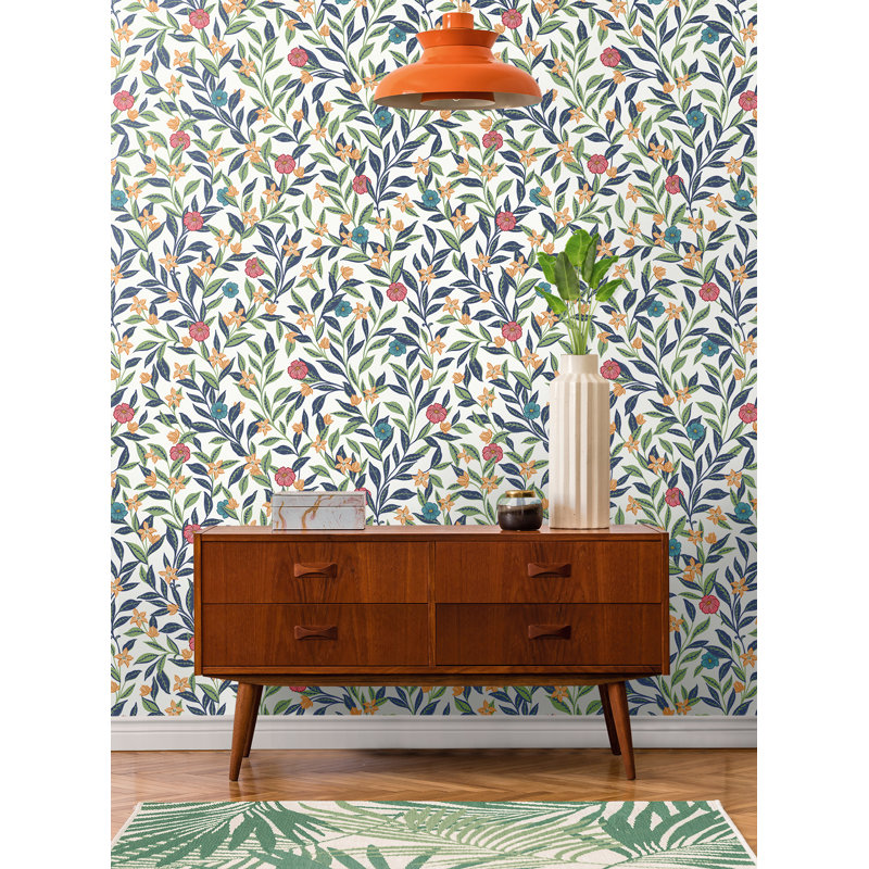 Rouleau de fleurs Addilee, Blanc / bleu / vert / orange / rose