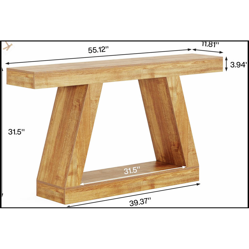 Console rustique avec rangement décoratif, pour ajouter chaleur et fonctionnalité à tout espace de vie., Natural