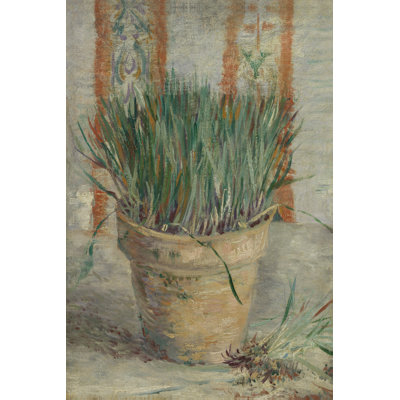 " CANVAS Flowerpot With Chives 12X18 Gallery Wrap By Vincent Van Gogh " by Vincent Van Gogh