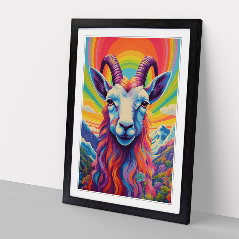 Goat Colour Field No.2 - Framed Print
