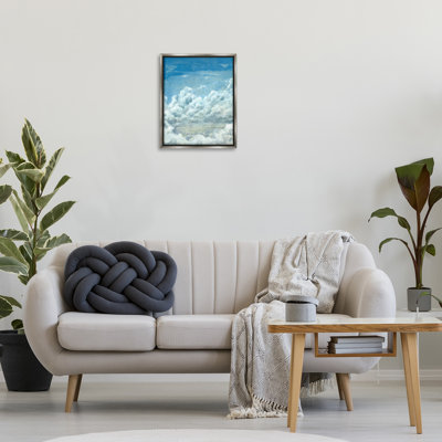 Structured Traditional Clouds Framed Floater Canvas Wall Art By Grace Popp