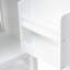 Meuble-lavabo blanc avec profondeur de 20 po, lavabo en céramique, armoire, étagère de rangement et tablette ouverte - finition peinte, porte à fermeture douce de style moderne, poignée de bar, grand bois massif-121114300-121114299