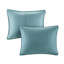 Courtepointe réversible très grand / très grand bleu sarcelle - microfibre, literie de maison rembourrée en coton 3 pièces réversible, microfibre avec tentation-129988422-129988424