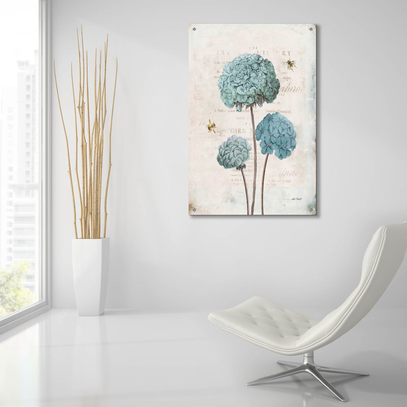 «Geranium Study 1» par Katie pertiet, art mural en verre acrylique, H 36 po x l 24 po x P 0,2 po
