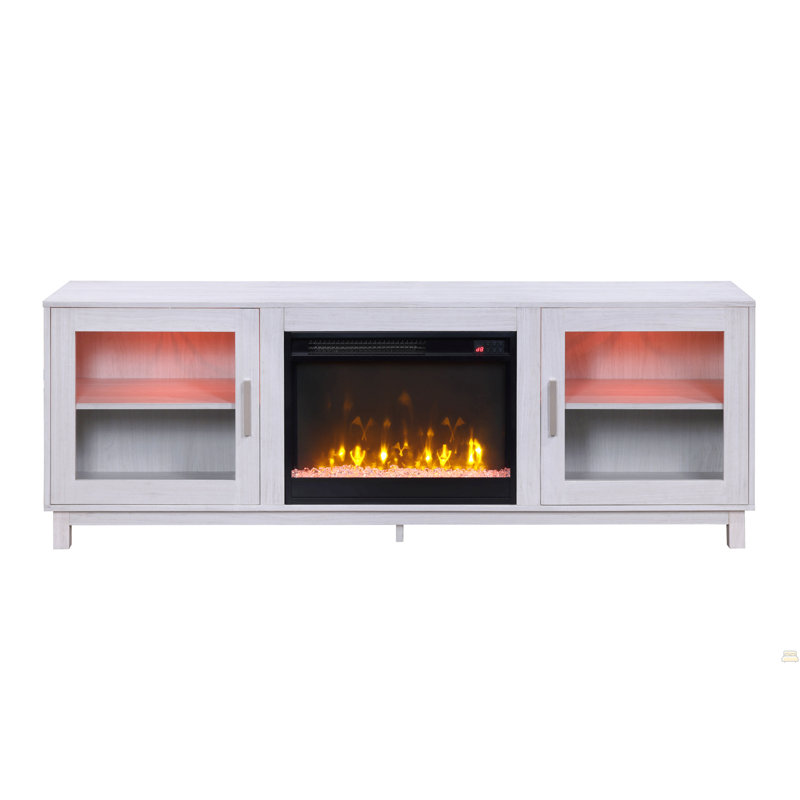 70" TV Stand Console With Fireplace, Heater