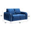 Causeuse 59 po Wenona, velours bleu-933144466