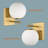 Globe Sconce Gold Finish (Set Of 2)