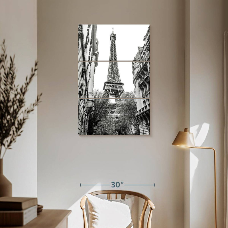 Nicci Monochrome Eiffel Tower I, 57" H x 36" W