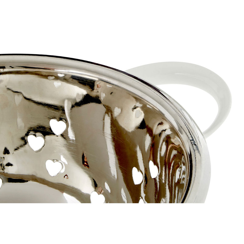 Symple Stuff Stainless Steel Colander, Ivory