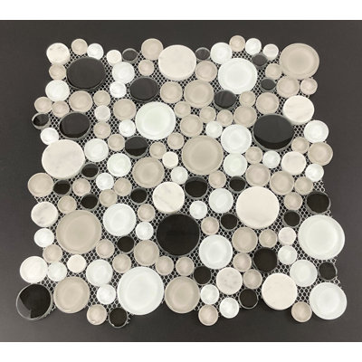 12.5" x 12.5" Glass Random Mosaic Wall & Floor Tile