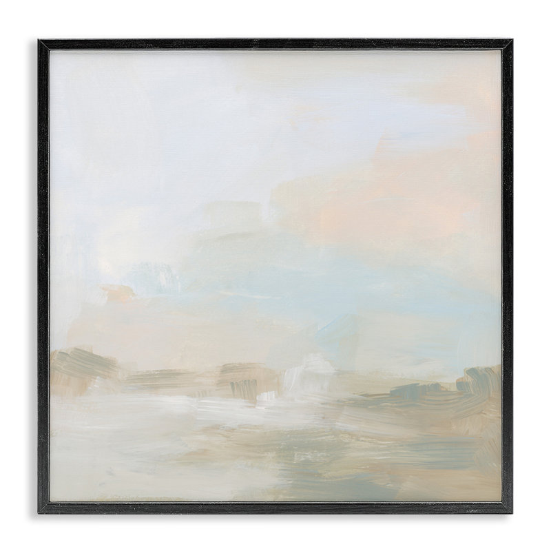 Giclée abstraite moderne de paysage moderne par June Erica Vess, H 24 po x l 24 po x P 1,5 po, Giclée encadrée noir minuit