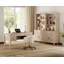 Ensemble de bureau 2 pièces, bureau double 56 po et ensemble de 2 bibliothèques, beige-2067599712