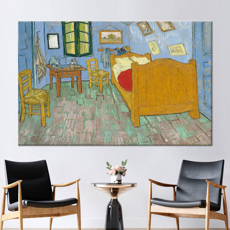 Reproduction sur toile de la chambre à coucher de Van Gogh, affiche d'art impressionniste célèbre, H 39 po x l 93 po