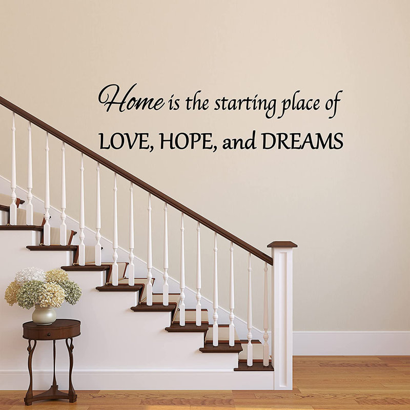 Text & Numbers Non-Wall Damaging Wall Decal, Black, 8.75" H x 30" W