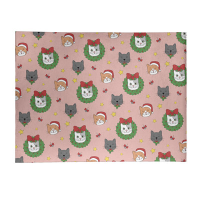Tapis rouge/vert/gris zone fait main
