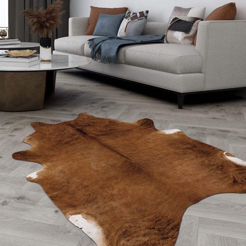 Littell Animal Print Cowhide 155cm X 190cm Area Rug