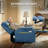 EONIX Dual Motor Lay Flat Power Lift Recliner Chair for Elderly, Electric Leather Lift Chairs for Adults, 400lbs Heavy Duty Power Recliner Lift Sofa with Heat and Massage, Navy Blue-129176067-117579652