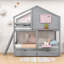 Lit superposé simple en bois avec 2 tiroirs-654156308