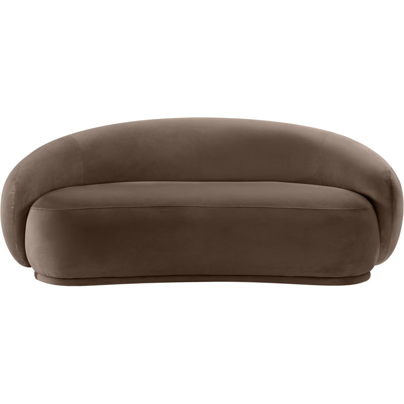 Causeuse en velours Emery, Brun