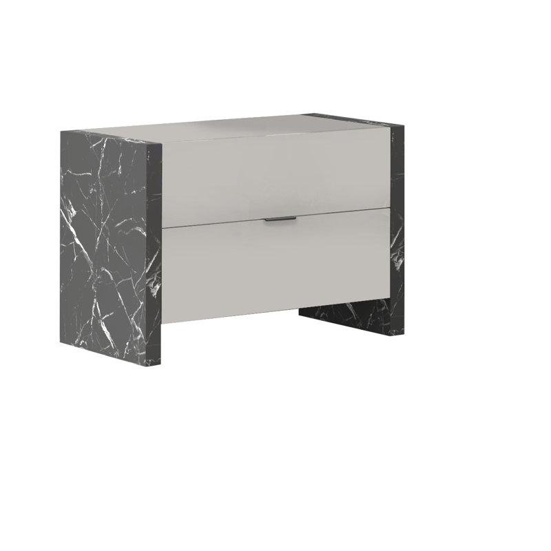 Table de chevet 2 tiroirs Nicosha