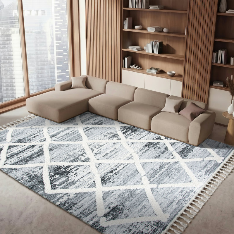 Tapis à poils longs Demelza, Rectangle 8 pi x 10 pi