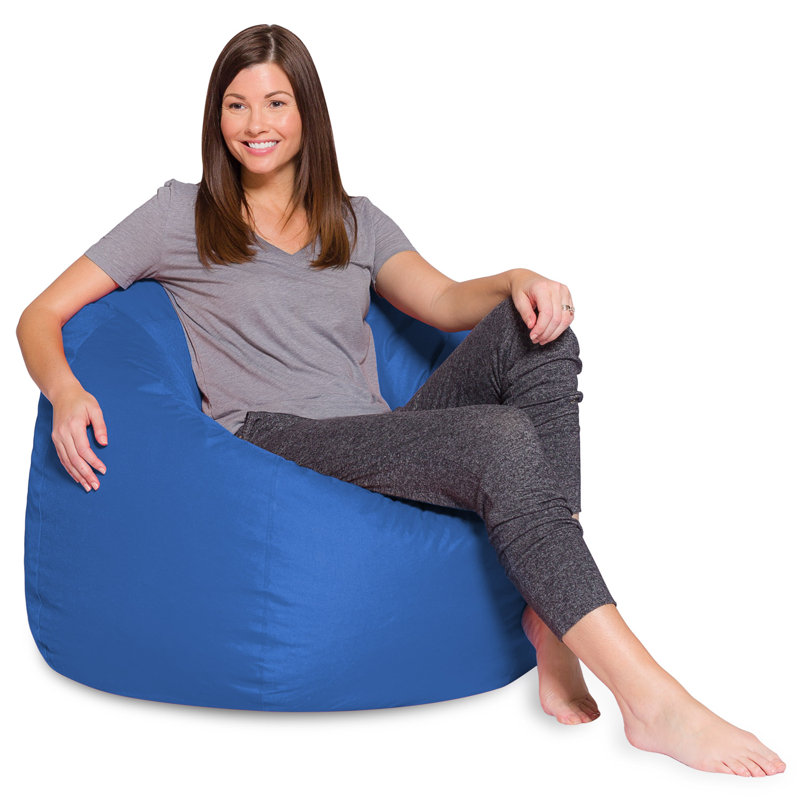 Bean Bag Chair for Kids, Teens, and Adults - Filled with Soft Beads, Includes Removable and Machine Washable Cover - Multiple Colors, Sizes and Fabrics including Soft Nylon & Canvas with Patterns
