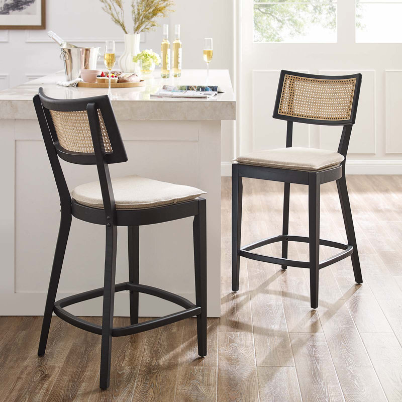 Modway Caledonia 26.8 Counter Stool, Beige