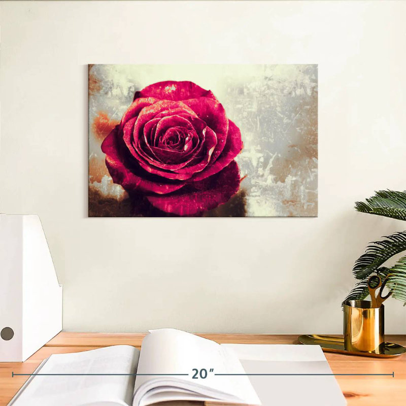 Rose texturé Harnek, H 8 po x l 12 po
