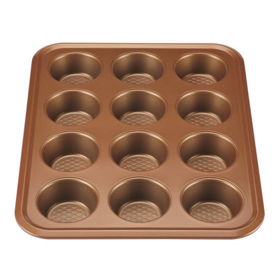 Ayesha Curry Bakeware Muffin Pan, 12-Cup, Copper