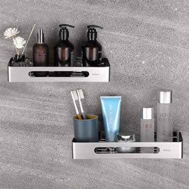 MindSet Shower Shelf with Squeegee White