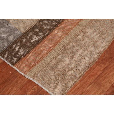 Tapis turc moderne kilim à tissage plat à motif végétal 8 x 10