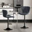 Swivel Upholstered Adjustable Height Counter Stool with Metal Frame-1050875808