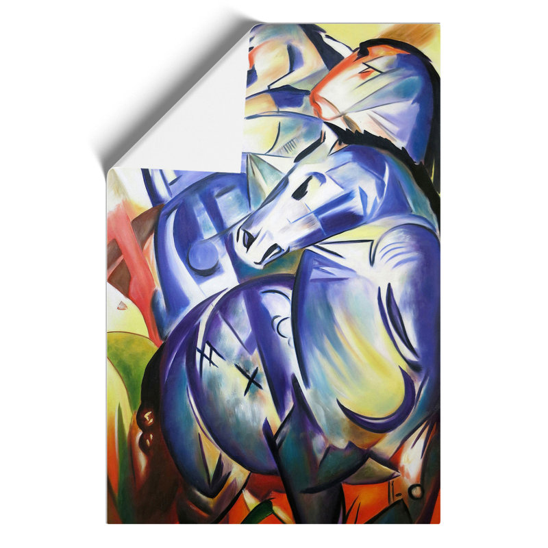 Blue Horses - No Frame Print, 30cm H x 21cm W x 0.1cm D