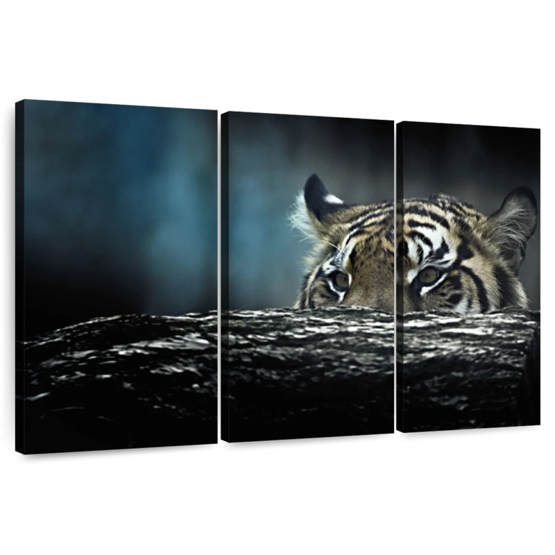 Tiger Hunting, 24" H x 38" W