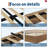Wood Bed Frame, Wooden Platform Bed w/Fluted Design, Bed Frame with Study Support, Easy Assembly No Box Spring Needed-1000431867
