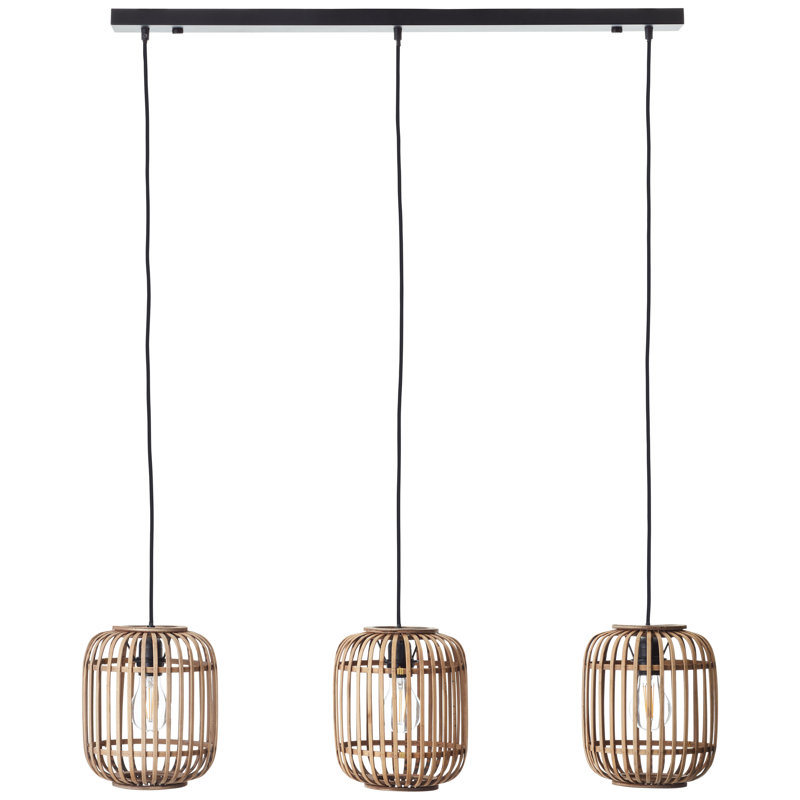 Algerine 3 - Light Kitchen Island Pendant, Brown